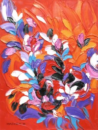 Mazhar Qureshi, 18 x 24 Inch, Oil on Canvas,  Floral Painting, AC-MQ-039
